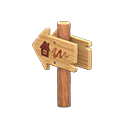 Angled Signpost Animal Crossing New Horizons | ACNH Critter - Nookmall