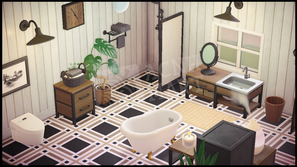 Animal Crossing Design | ACNH Design - Modern Bathroom