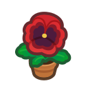 Red Pansy Plant Animal Crossing New Horizons | ACNH Critter - Nookmall