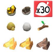 Basic Material Set Items for Animal Crossing New Horizons ACNH 