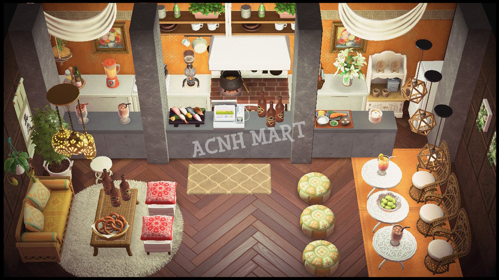 ACNH Cafe and Eatery Design | Animal Crossing Ideas and Tips