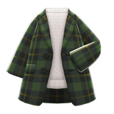Checkered Chesterfield Coat Animal Crossing New Horizons | ACNH Items - Nookmall