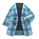 Checkered Chesterfield Coat Animal Crossing New Horizons | ACNH Items - Nookmall