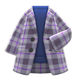 Checkered Chesterfield Coat Animal Crossing New Horizons | ACNH Items - Nookmall