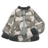 Camo Bomber-Style Jacket Animal Crossing New Horizons | ACNH Items - Nookmall