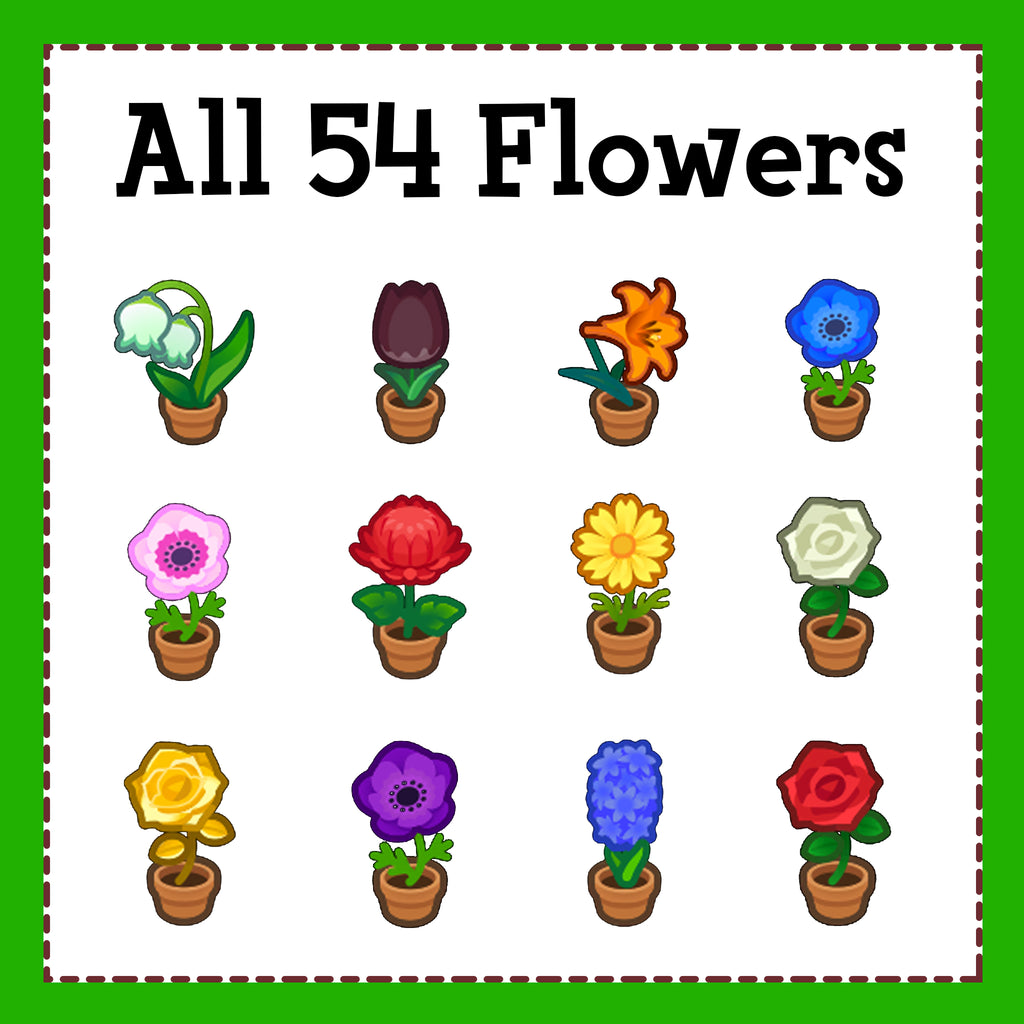 Animal Crossing New Horizons All Flowers