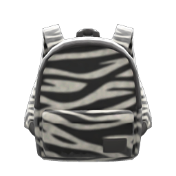 Zebra-Print Backpack Animal Crossing New Horizons | ACNH Items - Nookmall