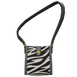 Zebra-Print Shoulder Bag Animal Crossing New Horizons | ACNH Items - Nookmall