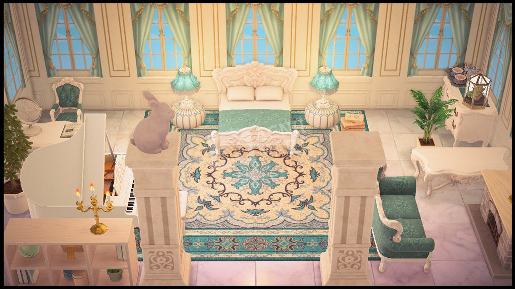 Dormitorio elegante azul