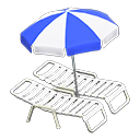 Beach Chairs With Parasol Animal Crossing New Horizons | ACNH Critter - Nookmall