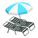 Beach Chairs With Parasol Animal Crossing New Horizons | ACNH Critter - Nookmall