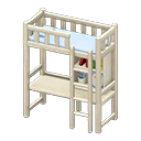 Loft Bed With Desk Animal Crossing New Horizons | ACNH Critter - Nookmall