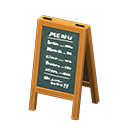 Menu Chalkboard Animal Crossing New Horizons | ACNH Critter - Nookmall