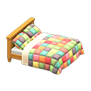 Patchwork Bed Animal Crossing New Horizons | ACNH Critter - Nookmall