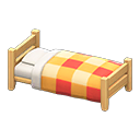 Wooden Simple Bed Animal Crossing New Horizons | ACNH Critter - Nookmall