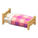 Wooden Simple Bed Animal Crossing New Horizons | ACNH Critter - Nookmall