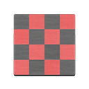 Red-And-Black Vinyl Flooring Animal Crossing New Horizons ACNH – Nook Mall