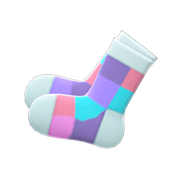 Color-Blocked Socks Animal Crossing New Horizons | ACNH Items - Nookmall