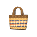 Striped Basket Bag Animal Crossing New Horizons | ACNH Items - Nookmall