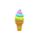 Rainbow Soft Serve Animal Crossing New Horizons | ACNH Items - Nookmall