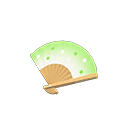 Grass-Green Folding Fan Animal Crossing New Horizons | ACNH Items - Nookmall