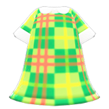 Lively Plaid Dress Animal Crossing New Horizons | ACNH Items - Nookmall