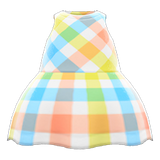 Plaid-Print Dress Animal Crossing New Horizons | ACNH Items - Nookmall