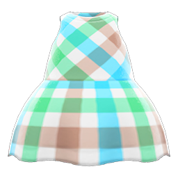 Plaid-Print Dress Animal Crossing New Horizons | ACNH Items - Nookmall