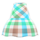 Plaid-Print Dress Animal Crossing New Horizons | ACNH Items - Nookmall