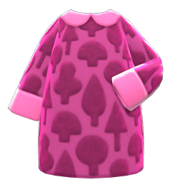 Forest-Print Dress Animal Crossing New Horizons | ACNH Items - Nookmall