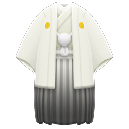 White Hakama With Crest Animal Crossing New Horizons | ACNH Items - Nookmall