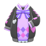 Ribbons & Hearts Knit Dress Animal Crossing New Horizons | ACNH Items - Nookmall
