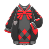 Ribbons & Hearts Knit Dress Animal Crossing New Horizons | ACNH Items - Nookmall