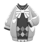 Ribbons & Hearts Knit Dress Animal Crossing New Horizons | ACNH Items - Nookmall