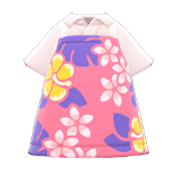 Hawaiian-Print Apron Animal Crossing New Horizons | ACNH Items - Nookmall