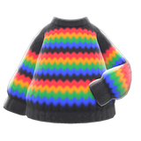 Rainbow Sweater Animal Crossing New Horizons | ACNH Items - Nookmall
