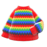 Rainbow Sweater Animal Crossing New Horizons | ACNH Items - Nookmall