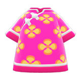 Silk Floral-Print Shirt Animal Crossing New Horizons | ACNH Items - Nookmall