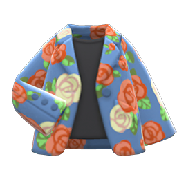 Chaqueta con estampado de rosas