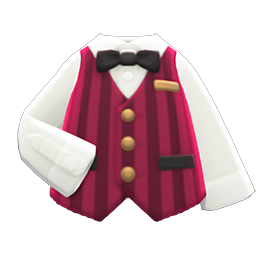 Shirt With Striped Vest Animal Crossing New Horizons | ACNH Items - Nookmall