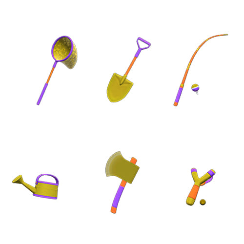 Conjunto de herramientas doradas